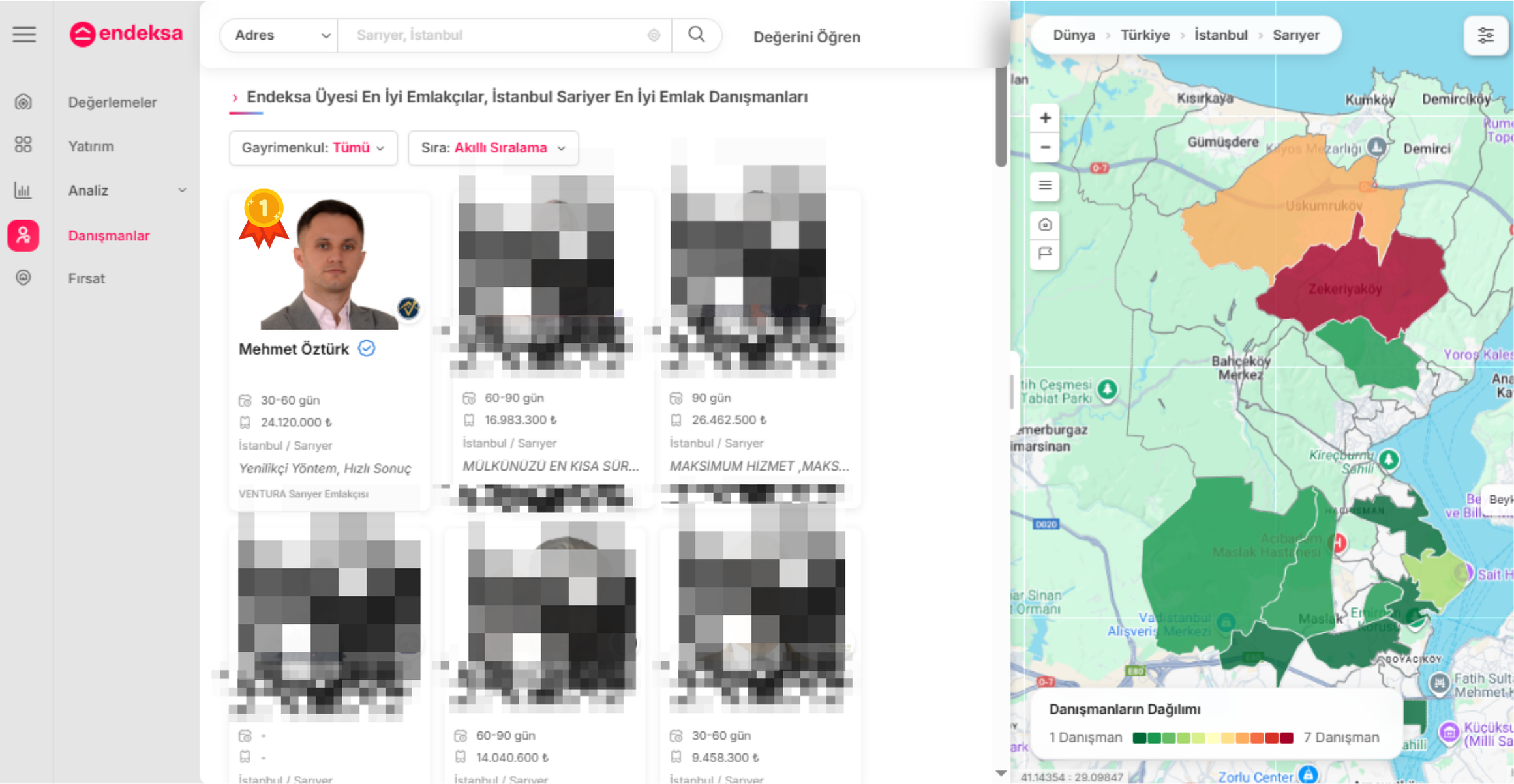 Sarıyer'in 1. Emlak Danışmanı: Mehmet Öztürk